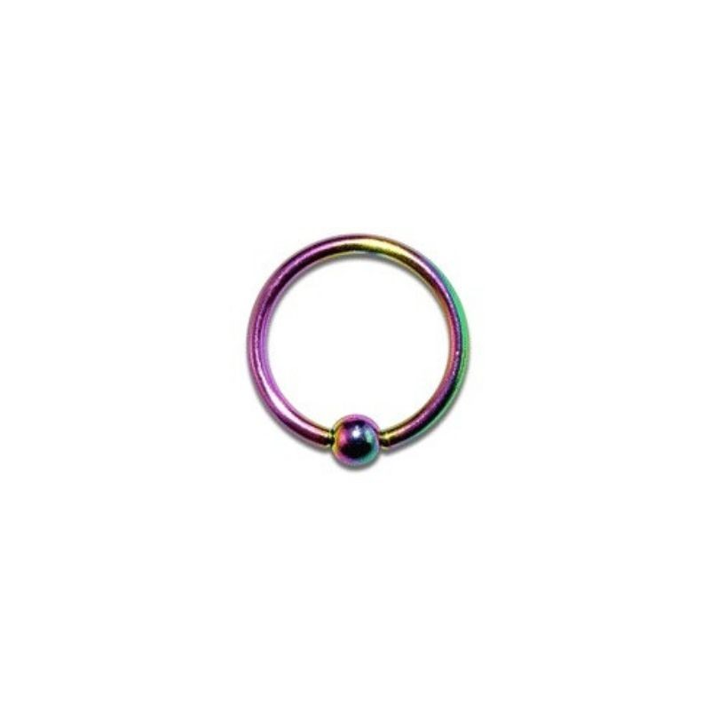 Piercing anneau 12 x 2mm arc en ciel et boule Chulo Piercing oreille3,49 €